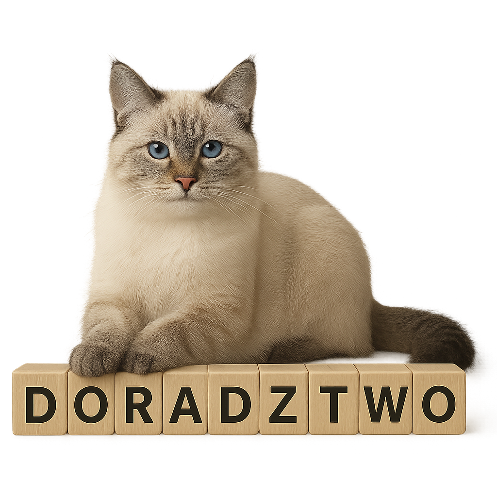 kot siedzący na klockach doradztwo